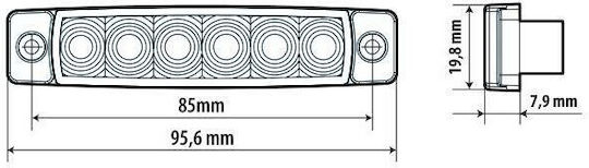 Lampa Truck Volume Lights 1pcs - White L9703.5