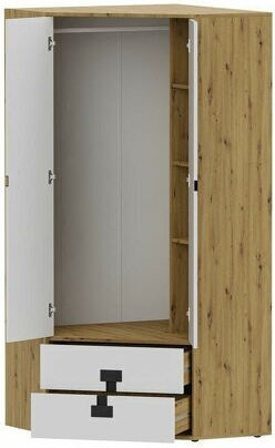 Akron N114 Δίφυλλη Ντουλάπα Γωνιακή 88x88x191cm Akron N114 Δίφυλλη Ντουλάπα Γωνιακή 88x88x191cm