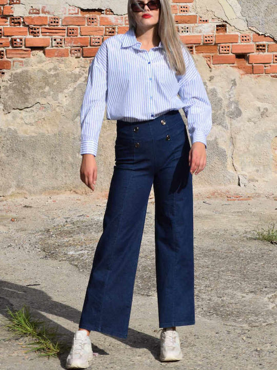 High Waist Women's Jean Trousers