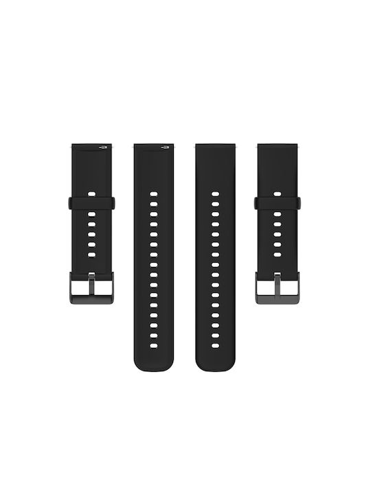 Huawei Watch 4 Watch 4 Pro Μονόχρωμο Λουράκι Ρολογιού Μαύρη Πόρπη Ανοξείδωτο Ατσάλι Σιλικόνη Μαύρο