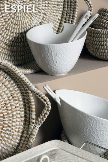 Espiel Wicker Round Decorative Tray 35x35x4cm 2pcs
