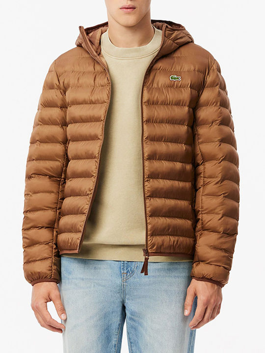 Lacoste Blouson Jacket Puffer Waterproof Sandy Brown