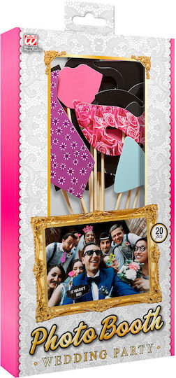 Widmann Photo Booth Prop για Party με Θέμα "Γάμος" Σετ 20τμχ 08153