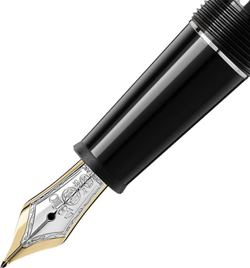 MontBlanc Meisterstuck Black Fountain Pen Med Πένα Γραφής Μαύρη
