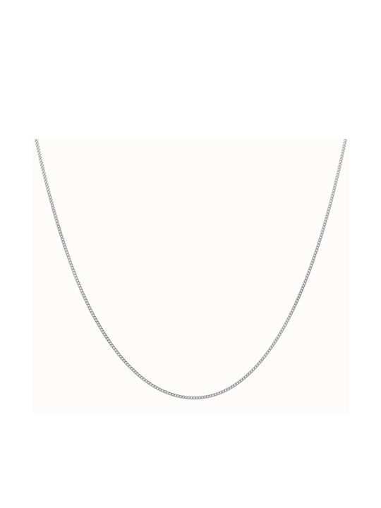 Croma Catene Silver Chain Neck Thin Thickness 1mm and Length 45cm