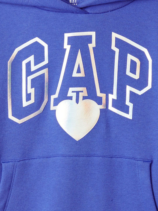 GAP Kids Sweatshirt with Hood and Pockets Matisse Blue