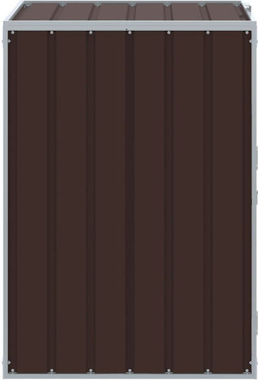 Рамка за кош за отпадъци 1 кафяв кош 72x81x115 см стомана 4006174 кафяв