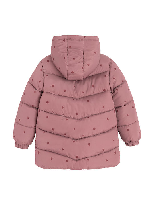 Kids Casual Short Jacket with Hood Pink