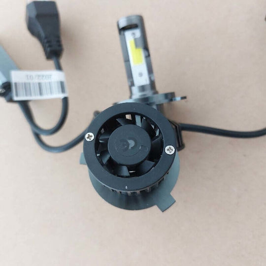 Set de 2 becuri LED H4 Cob H4 100W 12000 Lumen Lumină Alb Rece