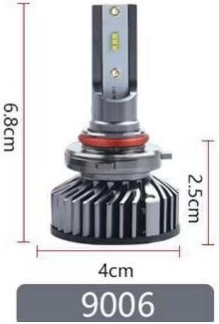 Set de 2 becuri LED HB4 9006 100W COB 12000lm 6000K Lumină Alb Rece