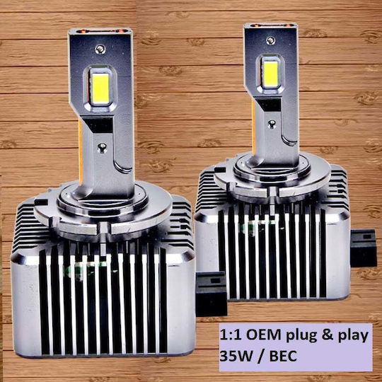 Set de 2 becuri LED Xenon D1s 6500k 10000lm Xenon VW BMW Audi