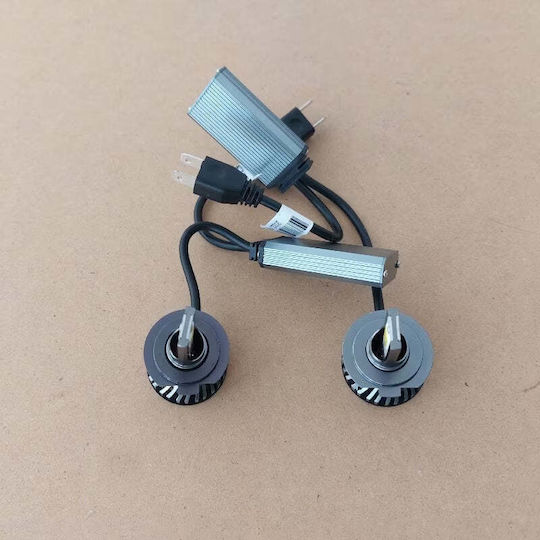 Set de 2 becuri LED H7 100W COB lumină albă rece 12000lm