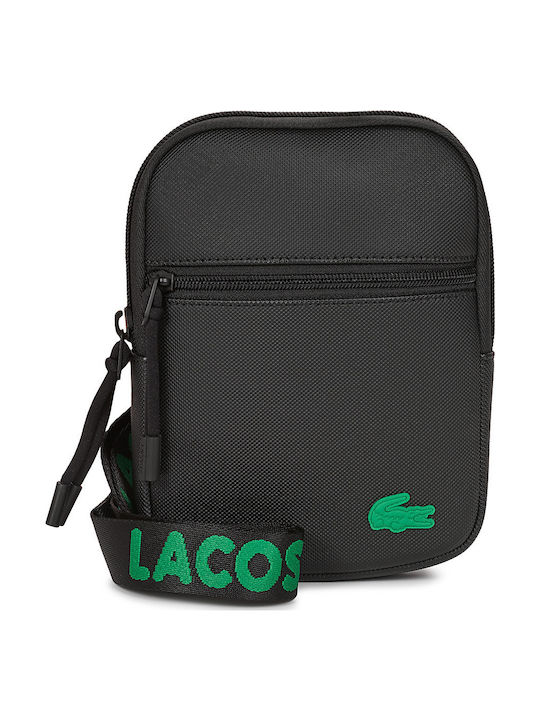 Lacoste Flat Herrentasche Schulter Crossbody Schwarz NH4679TX