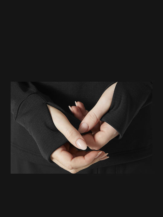 Χειμερινή Γυναικεία Fleece Μπλούζα Μαύρο