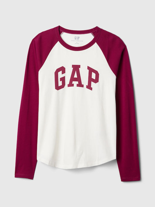 GAP Logo Damen Bluse Baumwolle Beet Red