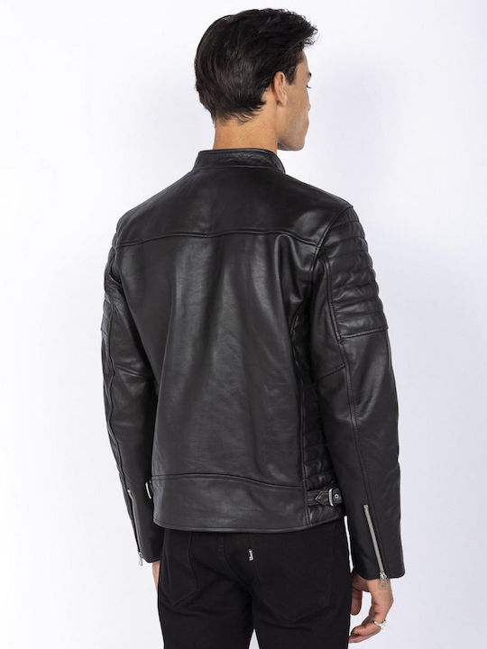 Schott Biker Leather Jacket BLACK