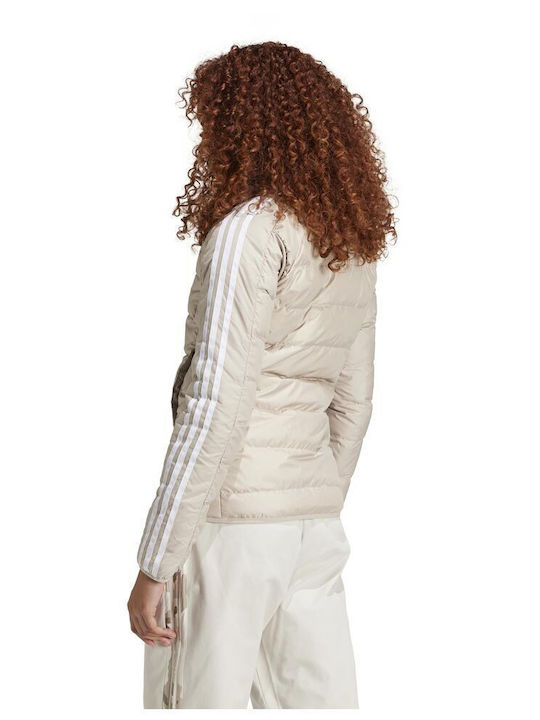 adidas Essentials 3-stripes Light Μπουφάν Μπεζ