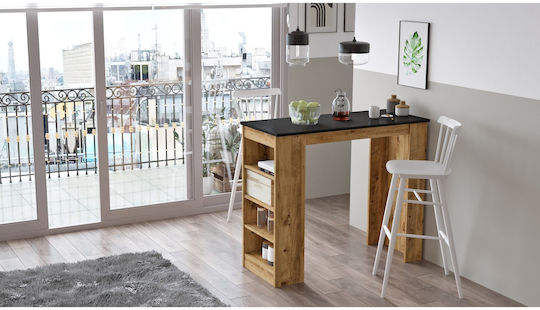 Brockley Masă Bar din Lemn Masiv Pine/Black 120x51.6x101.8buc