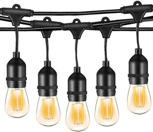 Ghirlande Luminoase Solare 25m/30m 25/30 Becuri Alb Cald Telecomandă
