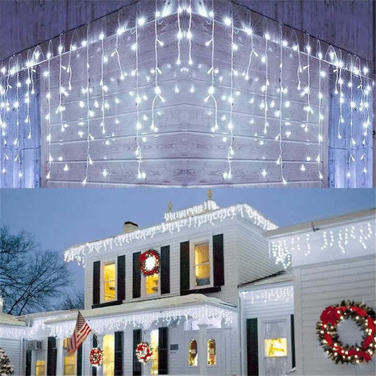 Instalare Lumină Solară Alb Cald-rece Multicolor 320 Leds Telecomandă 12m