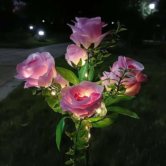Σετ 2 X 74cm 7 Led Ηλιακά Φώτα Τριαντάφυλλων Αισθητήρας Φωτός 800mah Ip65 Πολύχρωμο