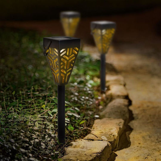 Set de 6 Lămpi Solare Decorative pentru Grădină 2 în 1 Suspendate sau Îngropate, Lumină Alb Cald Negru