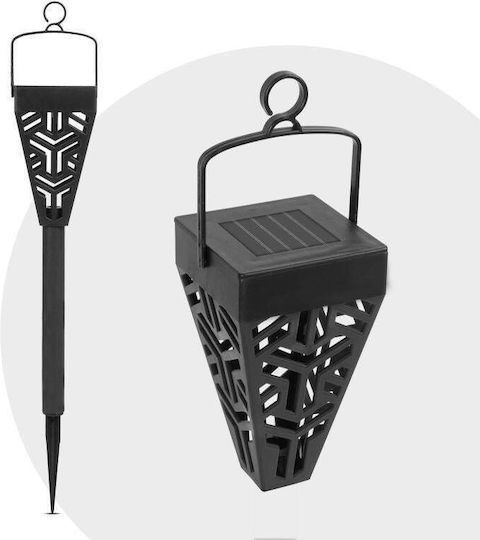 Set de 6 Lămpi Solare Decorative pentru Grădină 2 în 1 Suspendate sau Îngropate, Lumină Alb Cald Negru