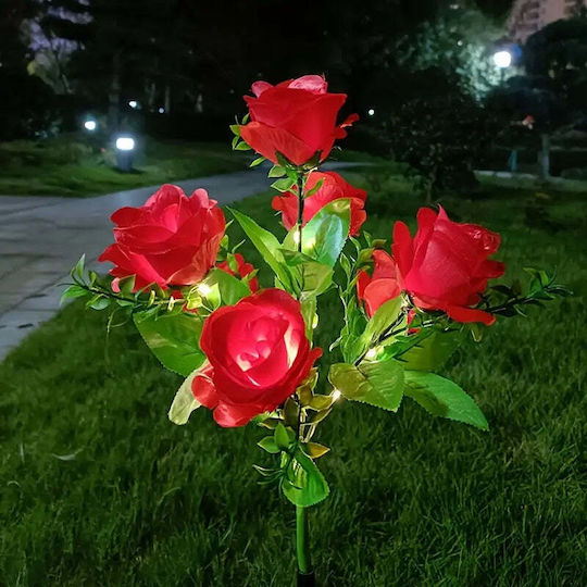 Σετ 2 X 74cm 7 Led Ηλιακά Φώτα Τριαντάφυλλων Αισθητήρας Φωτός 800mah Ip65 Πολύχρωμο