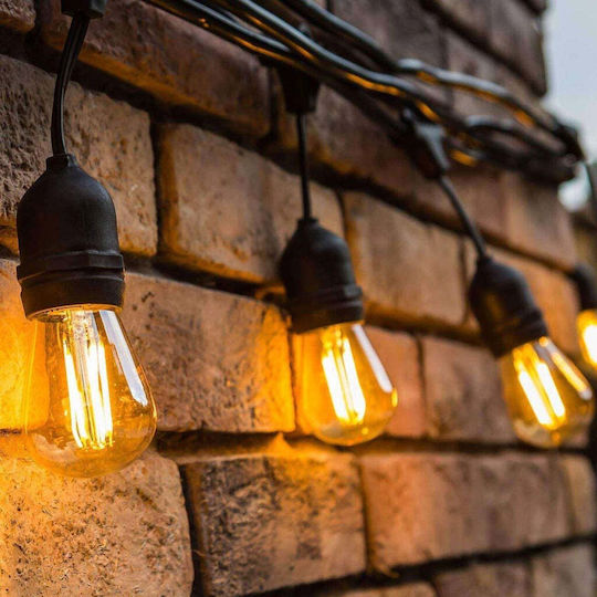 Ghirlande Luminoase Solare 25m/30m 25/30 Becuri Alb Cald Telecomandă