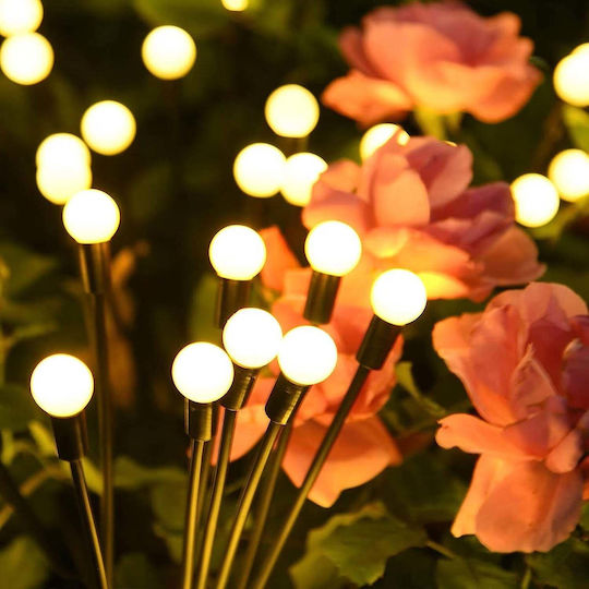 Solar-Gartenlampe 8 LED Glühwürmchen-Effekt IP44 3000K Warmweißes Licht