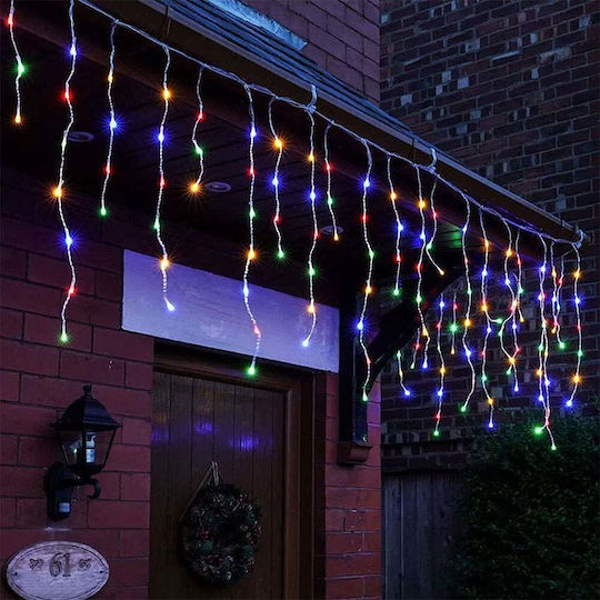 Instalație de Lumină Solară Alb Cald-rece Multicolor 320 Leds Telecomandă 12m