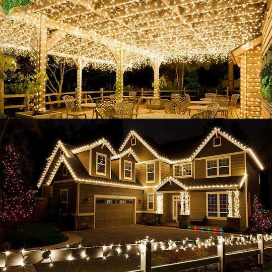 Instalare Lumină Solară 100 300 450 600 LED-uri IP65 Alb Cald Rece Multicolor Lumină 10 30 45 60m