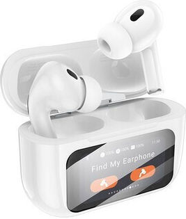 Borofone BW76 In-ear Bluetooth Handsfree Ακουστικά με Θήκη Φόρτισης Λευκά