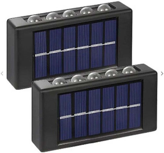 Set de Lămpi Solare de Perete cu 5 LED-uri Iluminare Sus-Jos