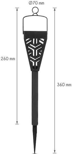 Set de 4 Lămpi Solare Decorative pentru Grădină 2 în 1 Suspendate sau Îngropate Lumină Alb Cald Negru