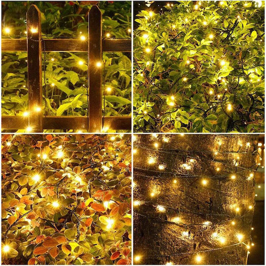 Instalație de Lumină Solară 100 300 450 600 Leduri Ip65 Alb Cald Rece Multicolor Lumină 10 30 45 60m