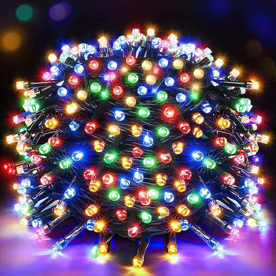 Instalație de Lumină Solară 100 300 450 600 Leduri Ip65 Alb Cald Rece Multicolor Lumină 10 30 45 60m
