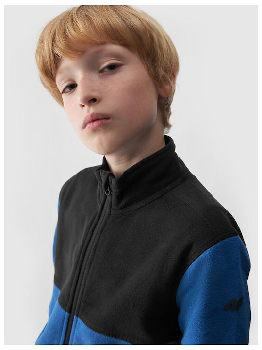 Kids Cardigan Fleece Blue