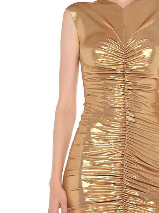 Rochie Mini De Seară Aurie