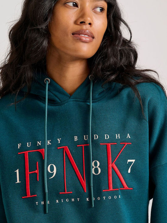 Women's Sweatshirt Hooded Green