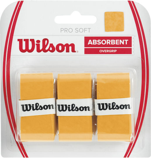 Wilson Pro Soft Overgrip Πορτοκαλί 3τμχ
