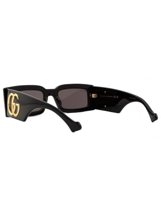Gucci Unisex Sunglasses With Black Horn-Rimmed Frame And Grey Lens GG1425S 001