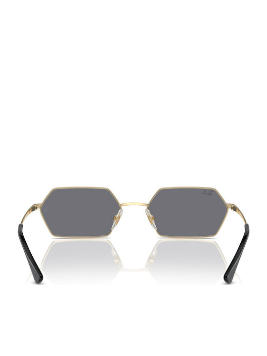 Ray Ban Unisex Sonnenbrille mit Gold Metall Gestell und Gray Linse RB3728 92136V