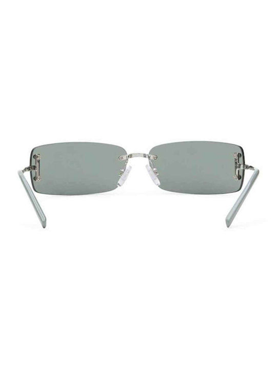 Vans Men's Sunglasses with Gray Metal Frame and Green Lens VN000GMYCJL