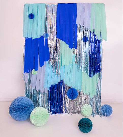 PartyDeco Papierball Hängendes Ornament für Party in Blau Farbe 1Stück 20Stück KB20-001
