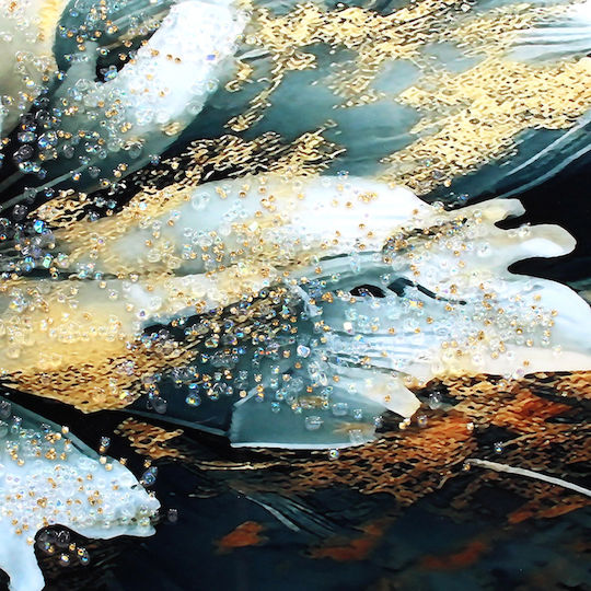 Keskor Threefold Painting Wooden 120x50cm