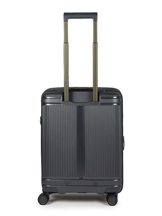 Estil Valiză De Călătorie De Cabină Tough Gri Cu 4 Roți Înălțime 55 Cm