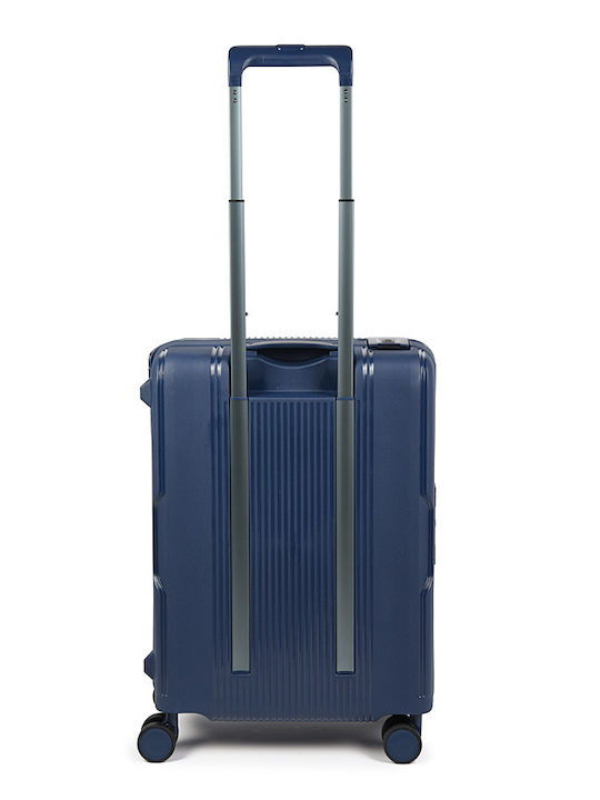 Estil Travel Cabin Suitcase Hard Blue with 4 Wheels Height 55cm