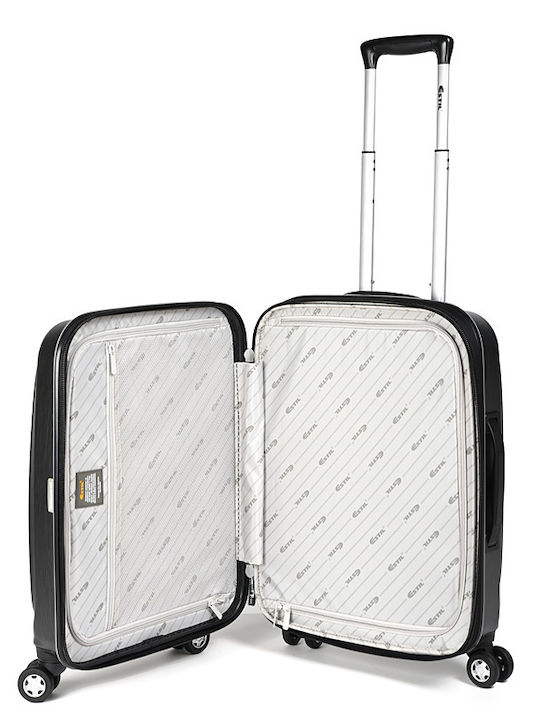 Estil Cabin Hard Suitcase Burgundy with 4 Wheels Height 55cm