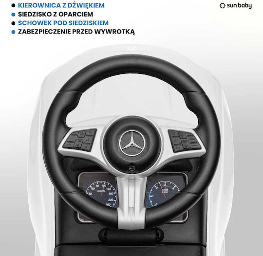 Sun Baby Mercedes C-Class Mașină Ride On Pentru 12+ Luni Albă